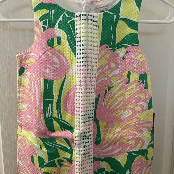 Lilly Pulitzer for Target Flamingo Fan Dance Shift Dress Girls Size S 6-6X NWT - Picture 6 of 13